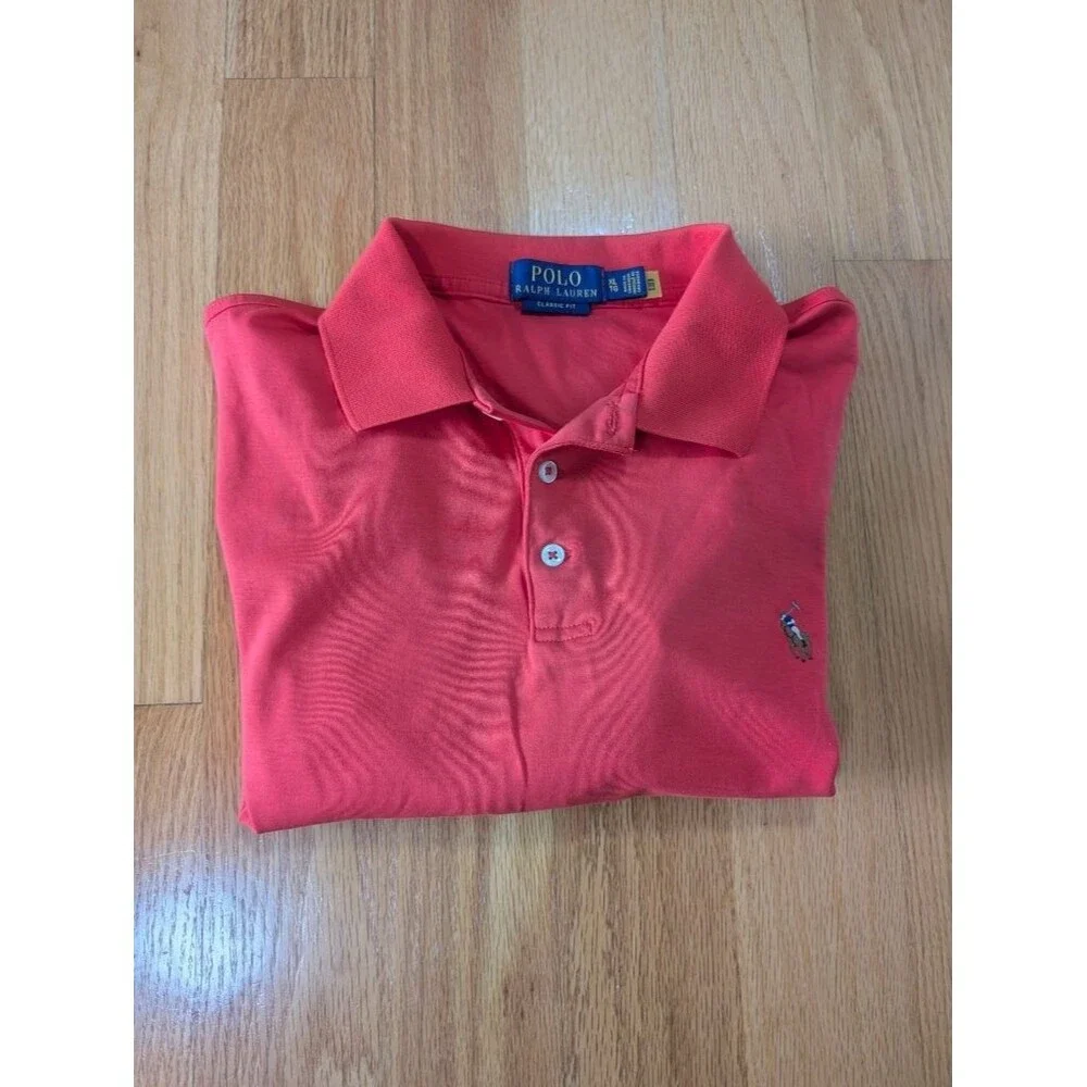 Polo Ralph Lauren Mens XL Classic Fit Polo Shirt Red Pony Cotton SS
